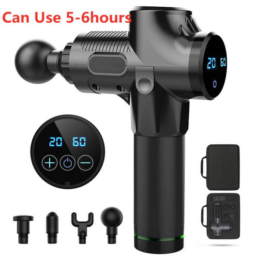 Massage therapy gun with multiple attachments